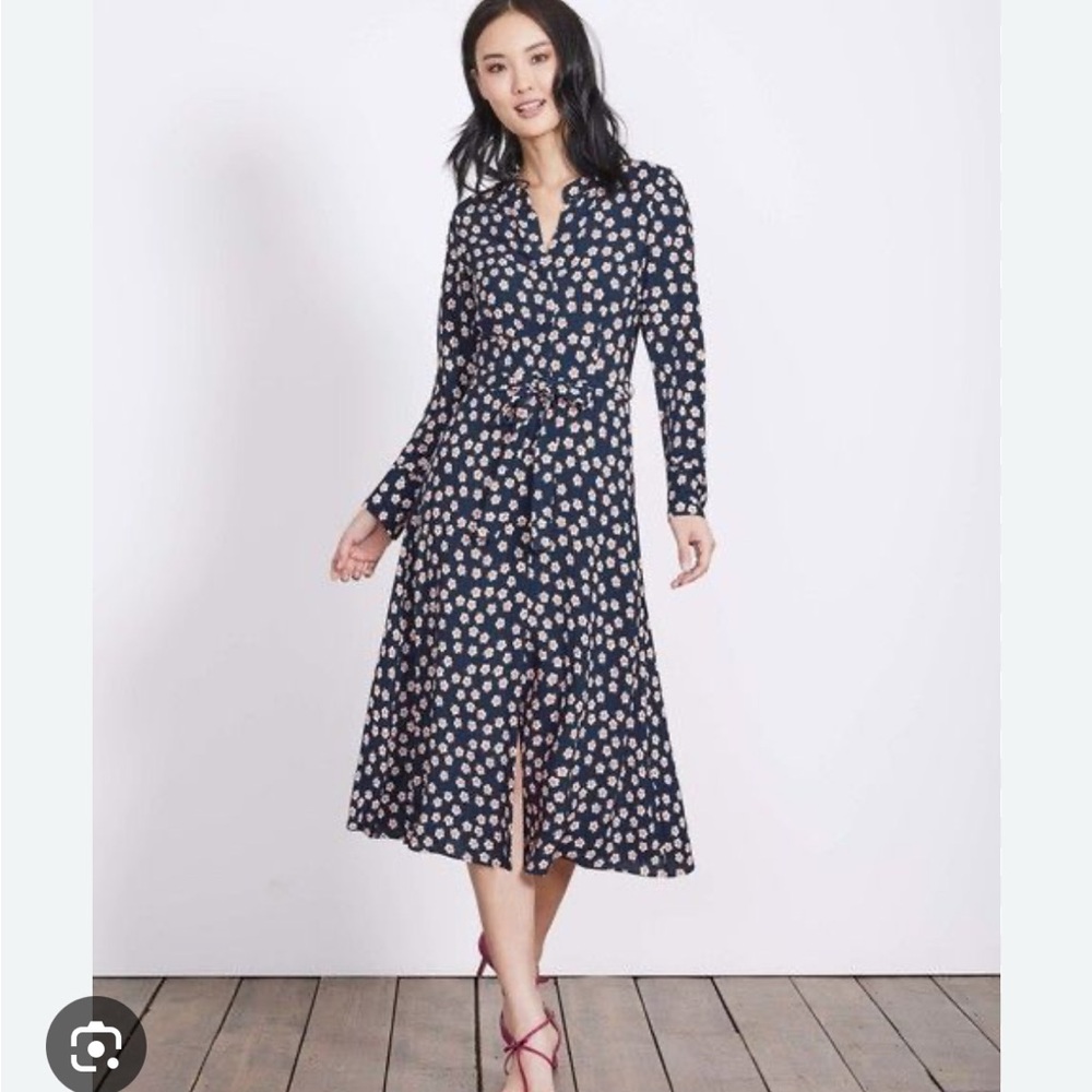 Boden “Jessica” Navy Floral Dress size 4